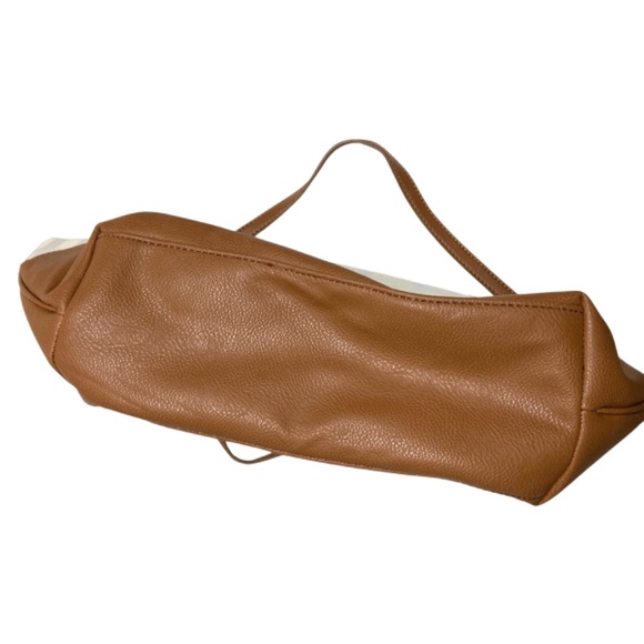 bag tote NINE WEST 10x16x4 canvas faux leather vegan shoulder straps - Picture 9 of 15